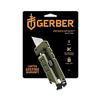 GERBER Gear Prybrid Utility Knife with Pry Bar - Multi-Tool Pocket Razor Knife with Retractable Knife Blade - EDC Knife - NEW Green with Clip
