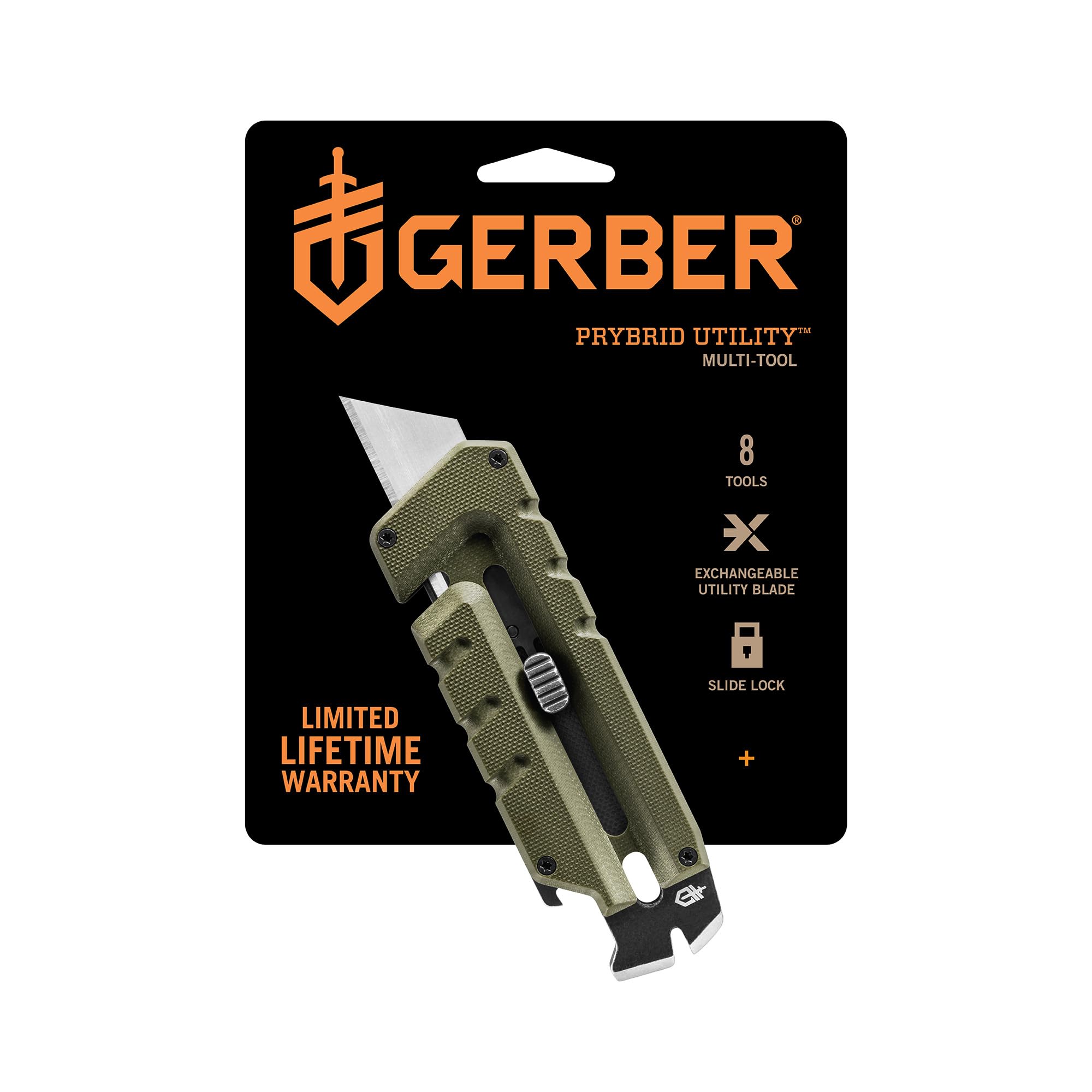 GERBER Prybrid Utility Knife with Pry Bar - Multi-Tool Pocket Razor Knife - EDC Knife