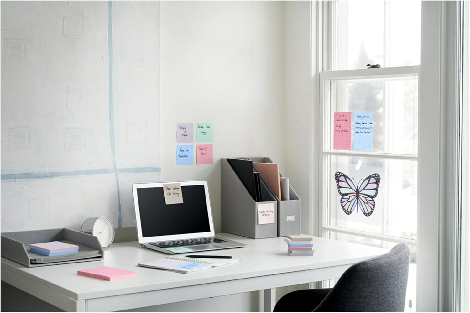 Post-it 100% Recycled Paper Super Sticky Notes, 3 in. x 3 in., 24 Pads/Pack, 70 Sheets/Pad