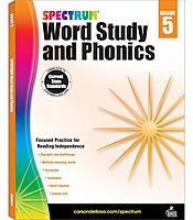 Spectrum Grade 5 Word Study and Phonics Workbooks, Ages 10 to 11, 5th Grade Word Study and Phonics, Word Families, Analogies