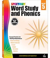 Spectrum Grade 5 Word Study and Phonics Workbooks, Ages 10 to 11, 5th Grade Word Study and Phonics, Word Families, Analogies