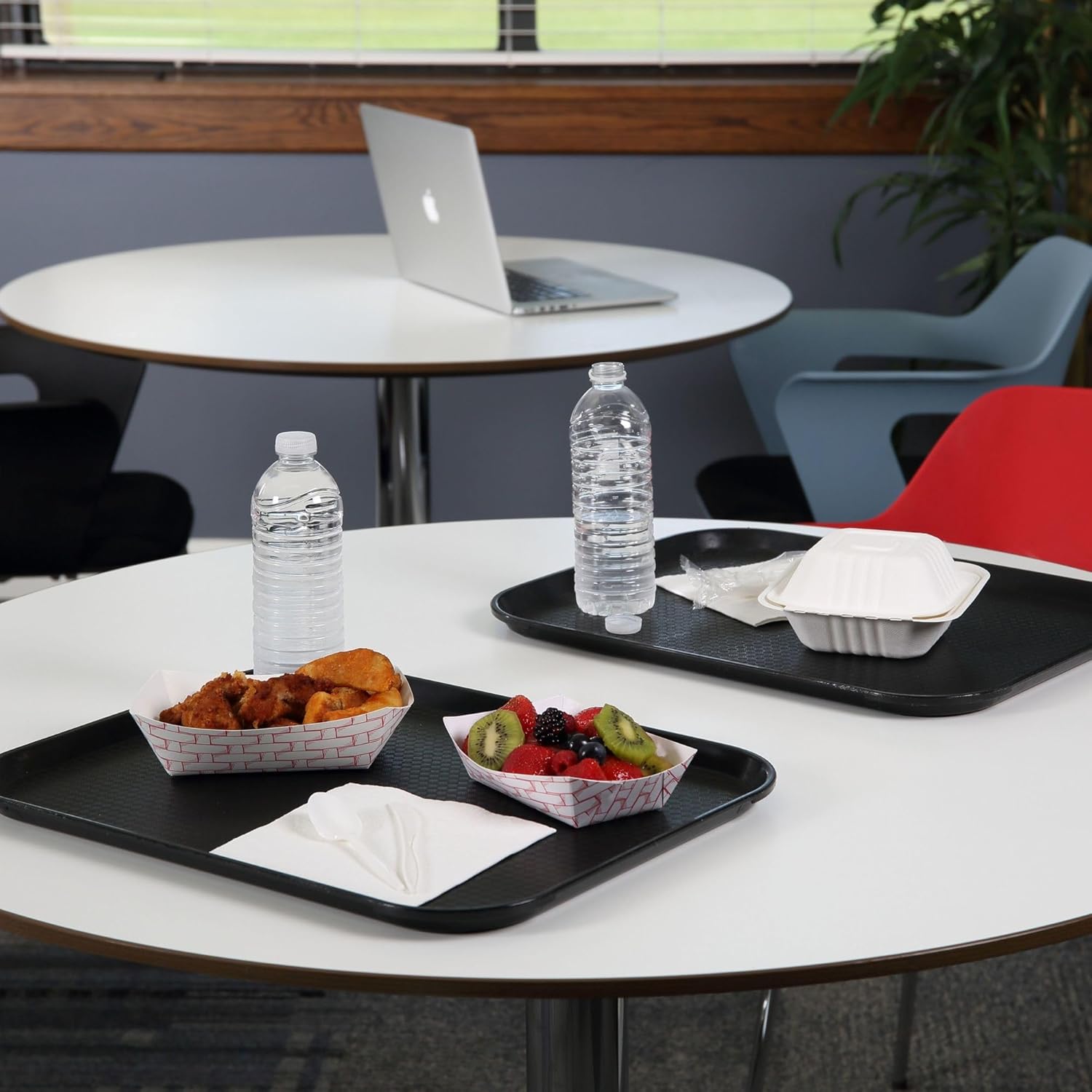 Boardwalk 30LAG200 Paper Food Baskets, 2lb Capacity, Red/White (Case of 1000)