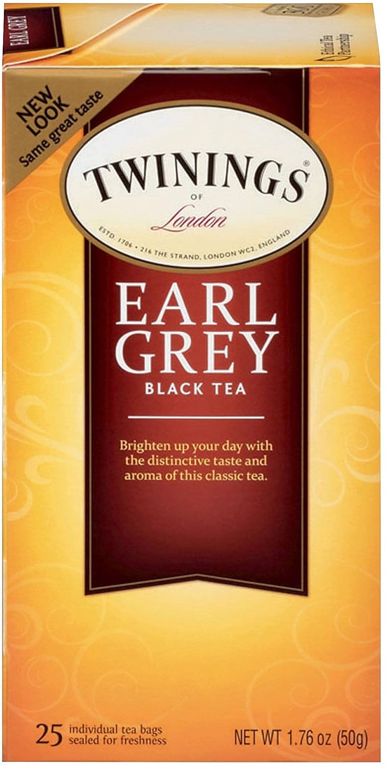 Twinings Earl Grey Tea Bags, 25 Count, 1.76 oz