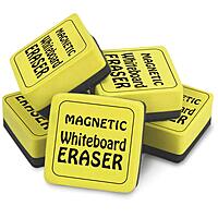 The Pencil Grip TPG355BN Magnetic Whiteboard Eraser, 2" x 2", Yellow, 12 Per Pack, 2 Packs