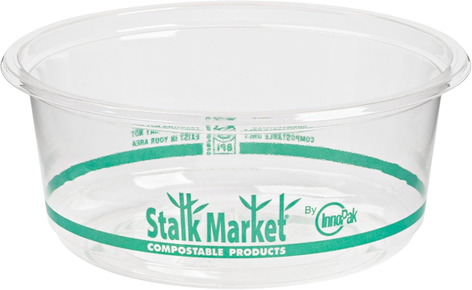 STALKMARKET Jaya 100% Compostable Clear PLA Round Deli Containers & Lids