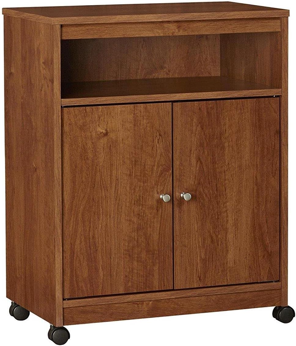 AMERIWOOD HOME Landry Microwave Cart with Cabinet