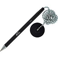 Integra Antimicrobial Rubber Barrel Counter Pen - Black (24in Chain)