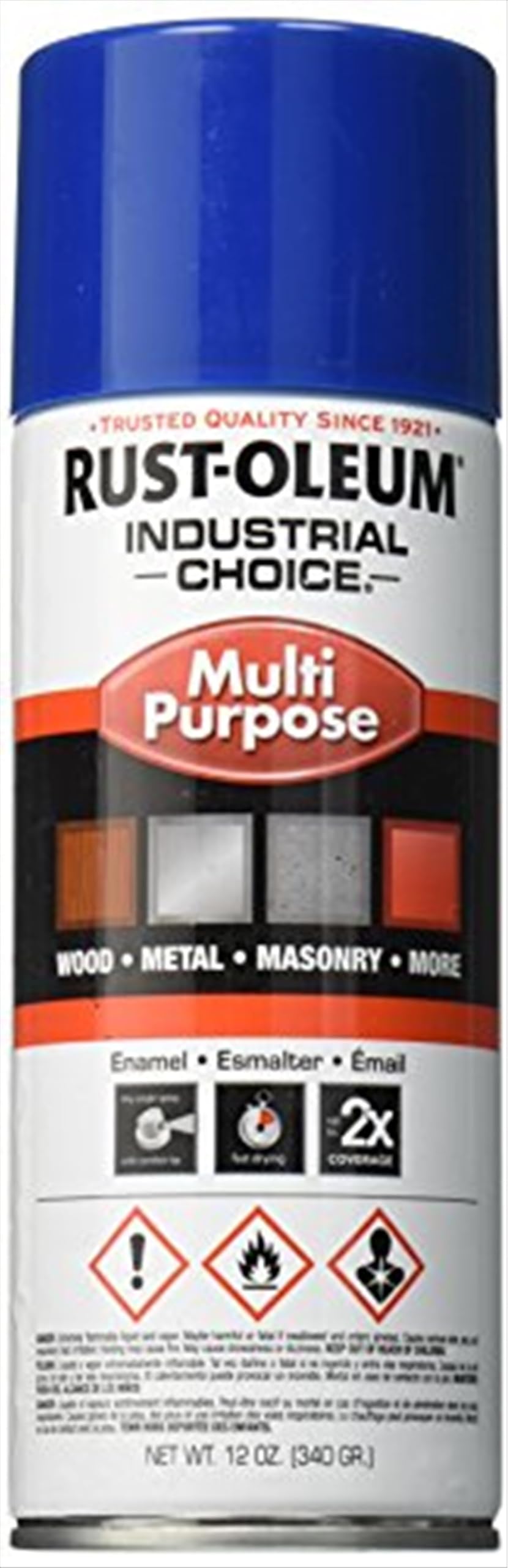 RUST-OLEUM Industrial Choice 1600 System Multi-Purpose Enamel Spray Paint, 12 oz