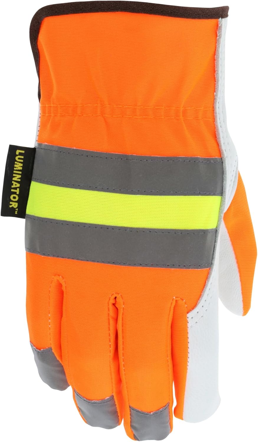 MCR SAFETY Luminator 36111 Premium Grain Goatskin Reflective Work Gloves