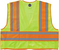 ERGODYNE GloWear 8245PSV Public Safety Reflective Vest, High Visibility, ANSI Compliant, Breakaway