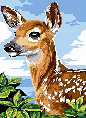 Tela Ricamo Mezzopunto Cerbiatto