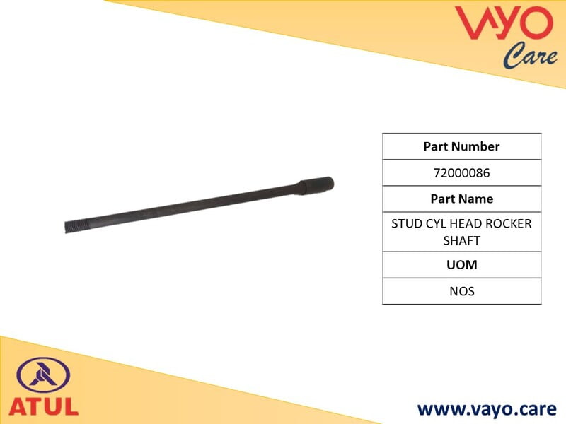 STUD CYL HEAD ROCKER SHAFT - 72000086 - GEM CARGO