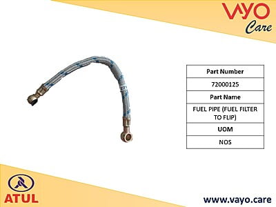 FUEL PIPE (FUEL FILTER TO FIP) - 72000125 - GEM CARGO