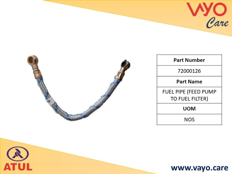 FUEL PIPE (FEED PUMP TO FUEL F - 72000126 - GEM CARGO