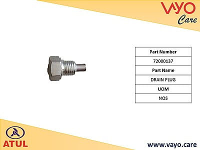 DRAIN PLUG - 72000137 - GEM CARGO