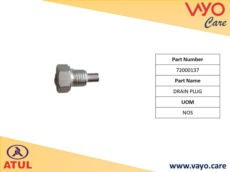 DRAIN PLUG - 72000137 - GEM CARGO