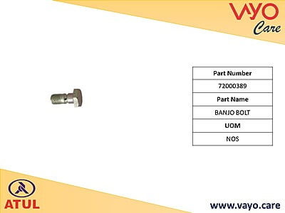 BANJO BOLT - 72000389 - GEM CARGO