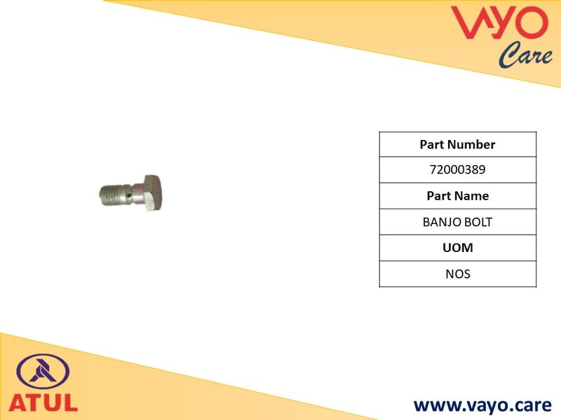 BANJO BOLT - 72000389 - GEM CARGO