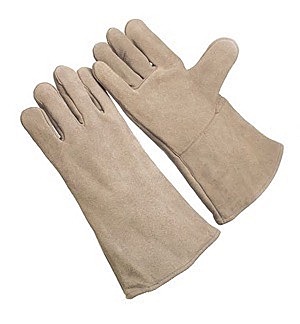 Regular pearl shoulder leather, fully lined, self-hemmed leather cuff