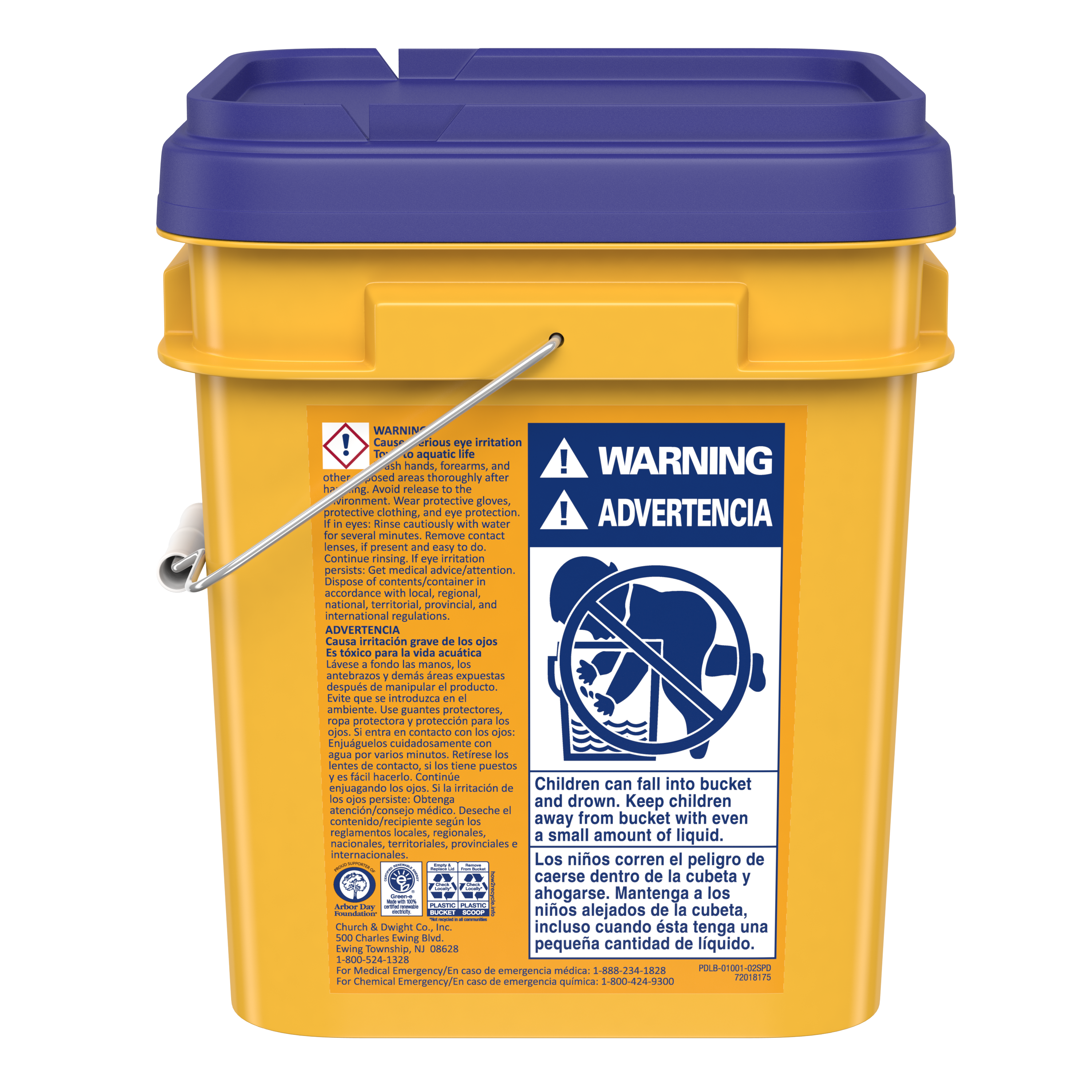 Church & Dwight Arm & Hammer Laundry Detergent Powder 18# 290 Loads Crisp Clean 1 Pail