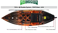 NuCanoe QC Rudder System - Foot Steer NuCanoe QC Rudder System - Foot Steer