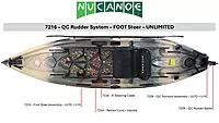 NuCanoe QC Rudder System - Foot Steer NuCanoe QC Rudder System - Foot Steer