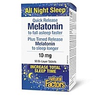 Natural Factors Melatonin  Quick Release Plus Timed Release 10Mg  90S