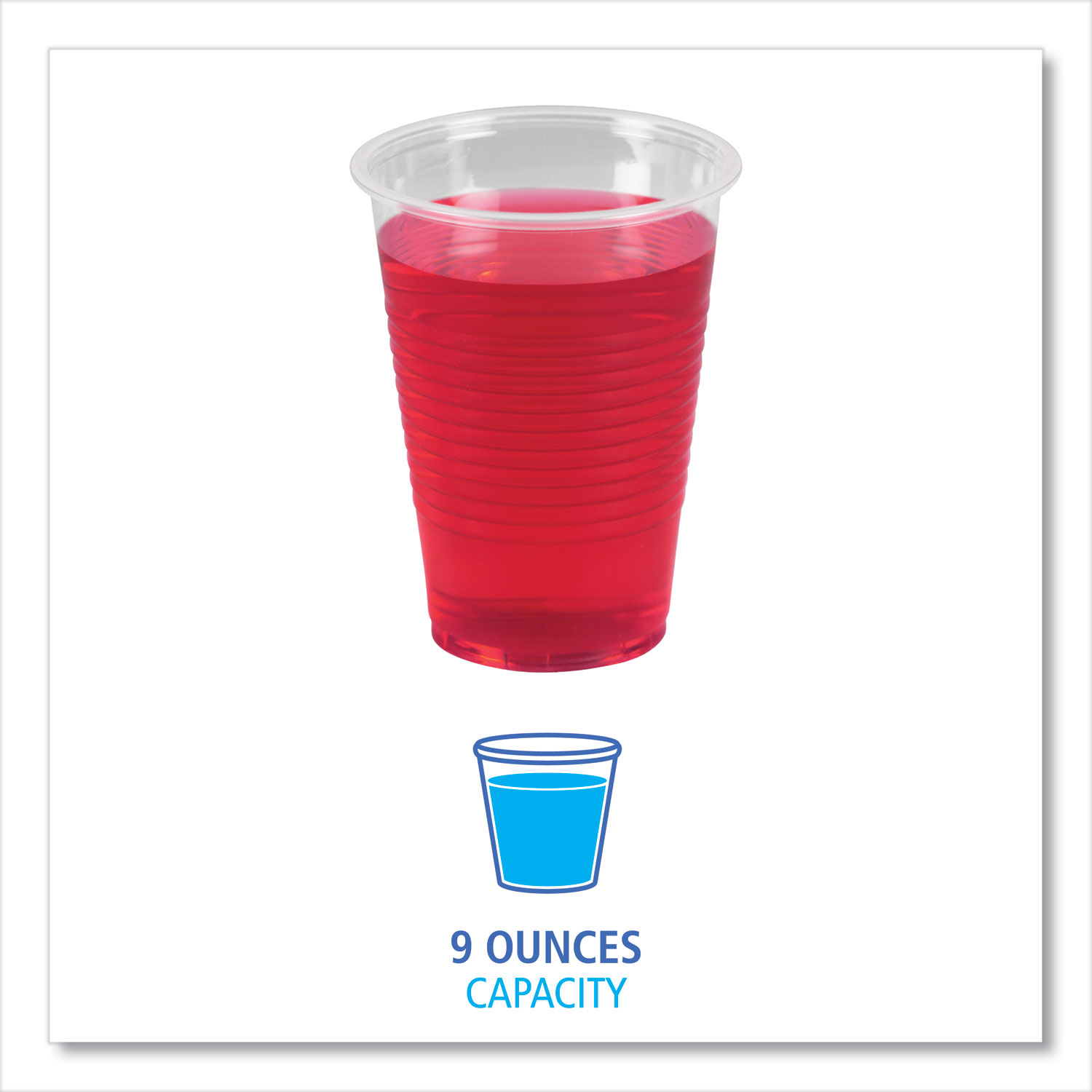 Plastic Cup Unwrapped 9 oz - 2500/Case