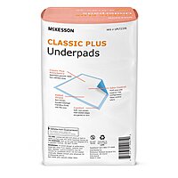 McKesson Classic Plus Disposable Underpad 23 X 36 Inch Fluff Mat Light Absorbency (BG/10EA)
