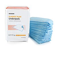 McKesson Classic Plus Disposable Underpad 23 X 36 Inch Fluff Mat Light Absorbency (BG/10EA)