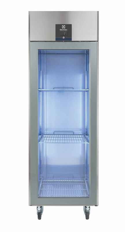 725358 1-GLASS DOOR REFRIGERATOR 670L +2+10°C, DIGITAL, A304-R290