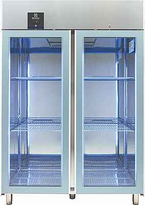 725384 2-GLASS DOOR REFRIGERATOR 1430L +2+10°C, DIGITAL, A304-R290