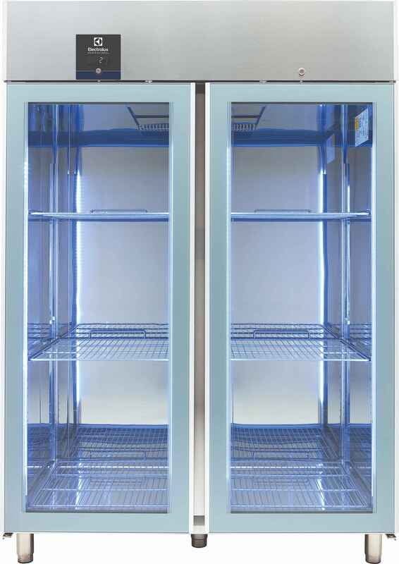 725384 2-GLASS DOOR REFRIGERATOR 1430L +2+10°C, DIGITAL, A304-R290