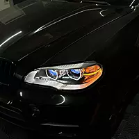 E70 X5 Facelift Style LED Headlights w/Etched DTM Rings (2007β2013)