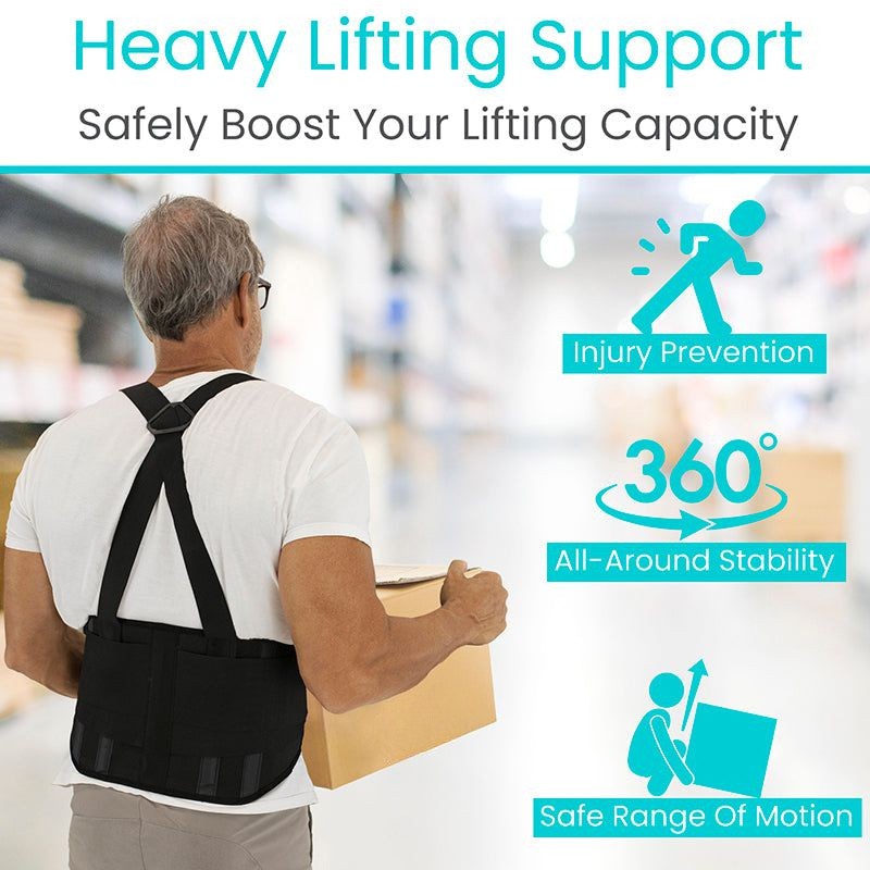 Industrial Back Brace w Suspender Straps