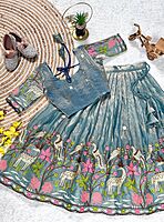 P591: Beautiful Designer Crushed Silk Lehenga Sets In Embodied Work Boders P591: Beautiful Designer Crushed Silk Lehenga Sets In Embodied Work Boders