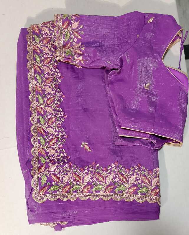 J105: Ready To Ship Beautiful Silk Saree With Stitched Blouse J105: Ready To Ship Beautiful Silk Saree With Stitched Blouse