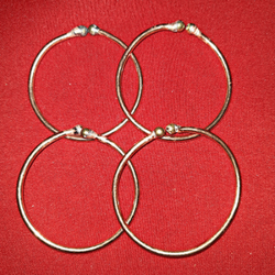 Brass Coared Bangles/Bracelets for Kids Pack of 4 Pcs (2 Pairs)