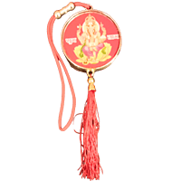 Lord Ganapathi, Goddess Lakshmi round frame special hanging