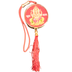 Lord Ganapathi, Goddess Lakshmi round frame special hanging