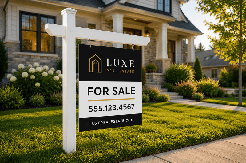 Aluminum Yard Sign + Display