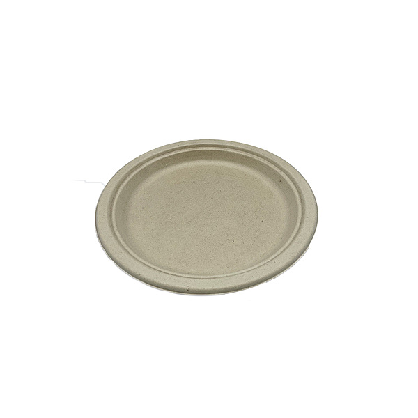 Empress Earth Heavy Weight Plate 9" Natural White Bagasse PFAS Free 4 / 125 cs