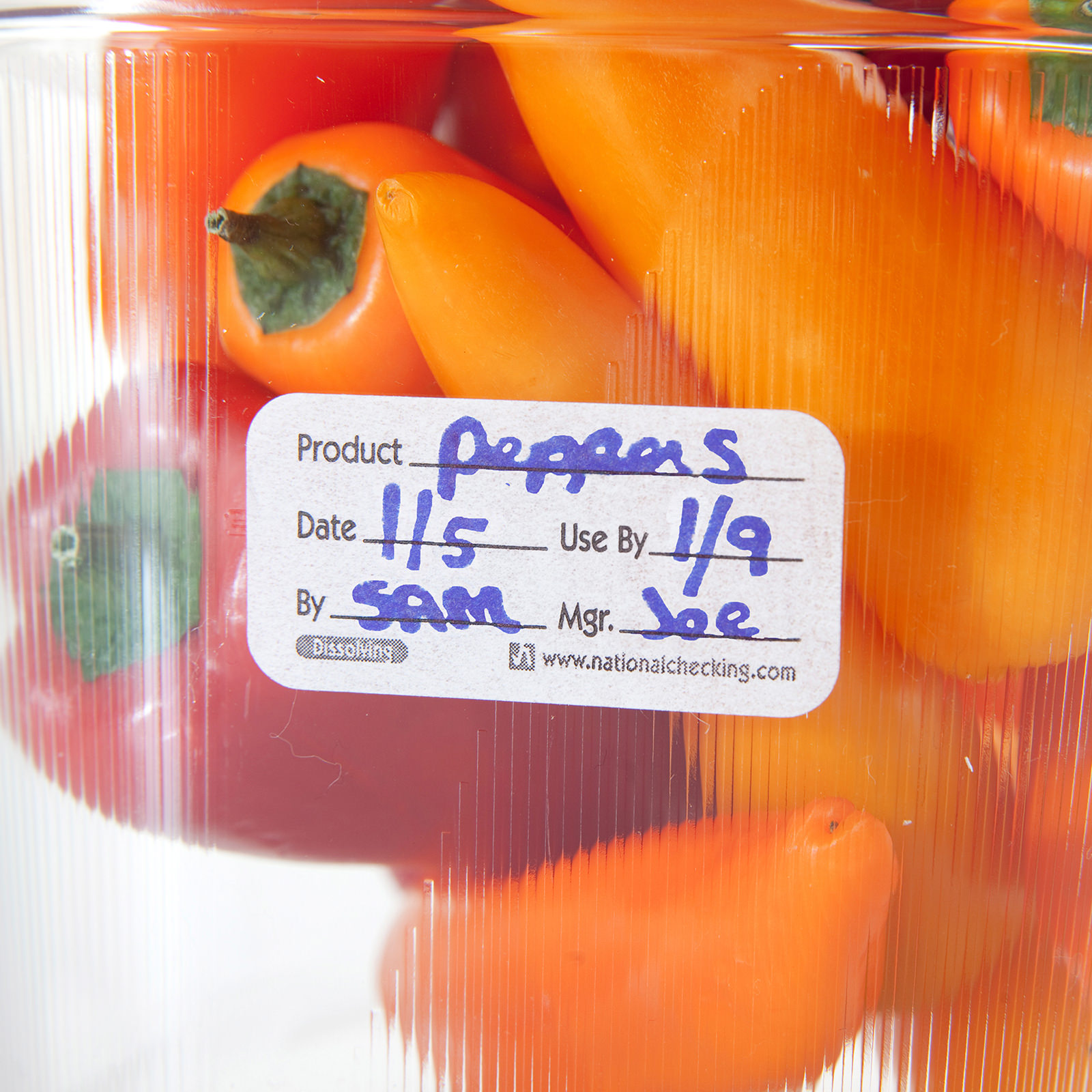 National Checking 1" x 2" Product Label Roll 500 Dissolving Labels 1 / cs