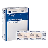 Curity™ Plastic Sheer Adhesive Strip – 3/4 × 3 Inch, Sterile Curity™ Plastic Sheer Adhesive Strip – 3/4 × 3 Inch, Sterile