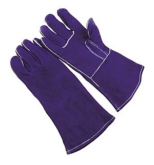 Blue shoulder, straight thumb with thumb strap reinforced, sock lined, Kevlar sewn