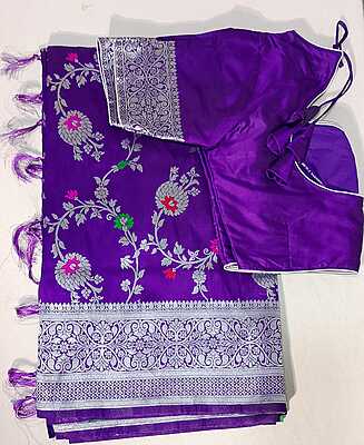 D162: Ready To Ship Beautiful Soft Silk Saree With Stitched Blouse
