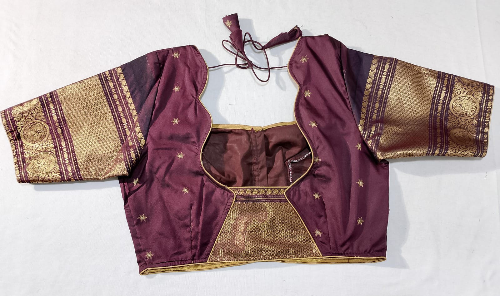 J571: Ready To Ship Beautiful Semi Gadwal Saree With Stitched Blouse