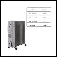 Usha 4213 F PTC OFR heater with Tip Over Protection Usha 4213 F PTC OFR heater with Tip Over Protection