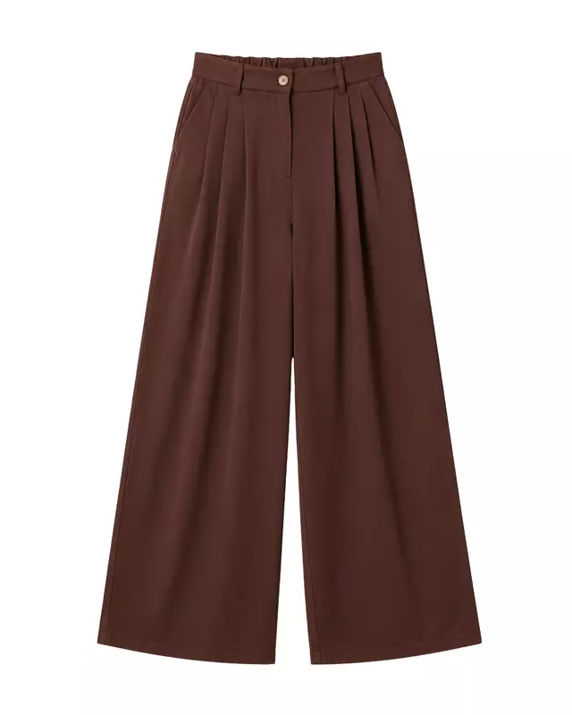 High-Waisted Wide-Leg Tailored Pants