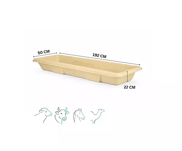 Farmex Feeder Trough 180L Beige Solo Line